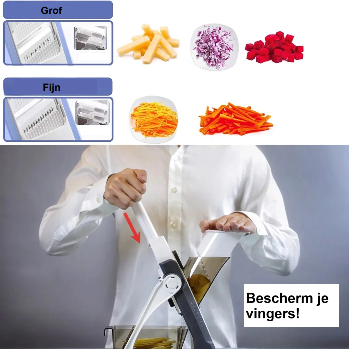 SliceMaster -  MOEITELOOS en VEILIG snijden van je favoriete groenten.