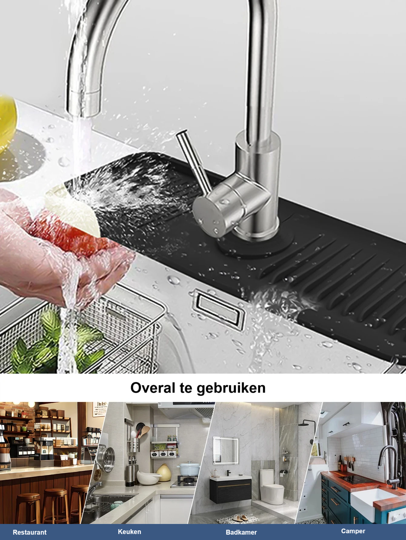 SplashProtector - Nooit meer last van moeilijk schoon te maken plekken rond je kraan!