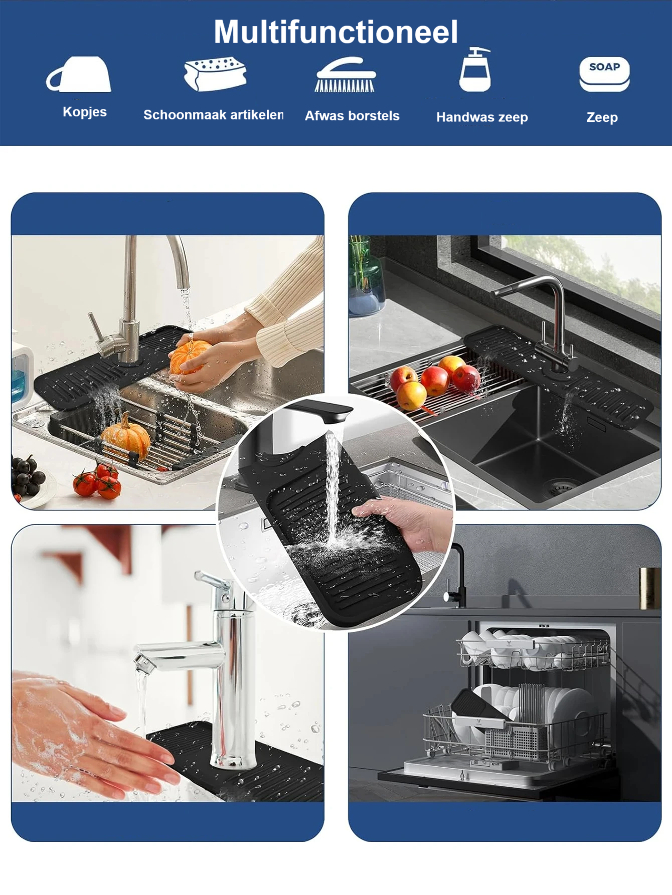 SplashProtector - Nooit meer last van moeilijk schoon te maken plekken rond je kraan!